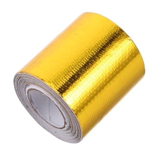 Healifty Ruban Adhésif Thermique Aluminium Fibre 5m x 5cm 6 Attaches Inox Pour Isolation Haute Température Échappement Moteur Automobile Protection Industrielle