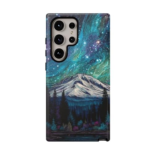 Coque rigide mate Samsung S24 Ultra anti-reflet design montagne