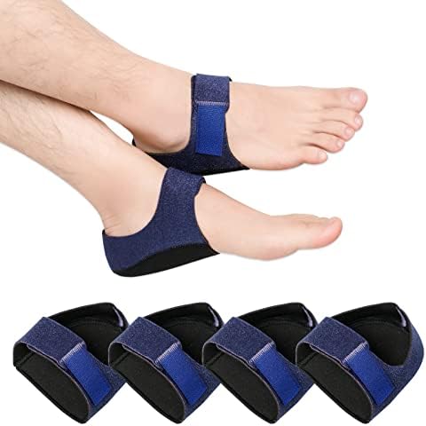 Heel Protectors, 4 PCS Heel Cushion, Heel Sleeves with Soft Silicone Gel Pad, New Material, Heel Cups, Adjustable Heel Pads for Plantar Fasciitis, Heel Pain Relief, for Men and Women. (Blue) Cover