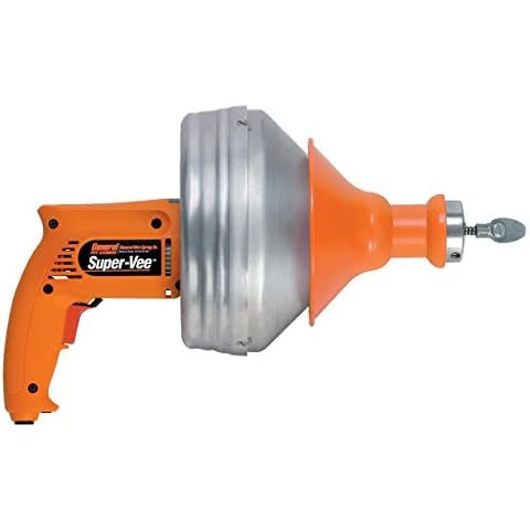 General Pipe Cleaners SV-A-WC Super Vee Drain Cleaner Basic Unit with 25' x 1/4" and 25' x 3/8" Cables, Small Cover