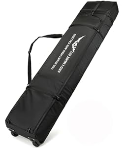 BlesMaller 170cm Snowboard Tasche mit Rollen Reise Snowboardtasche gepolster Länge verstellbare Skitasche für Skischuhe Stöcke Skiausrüstung