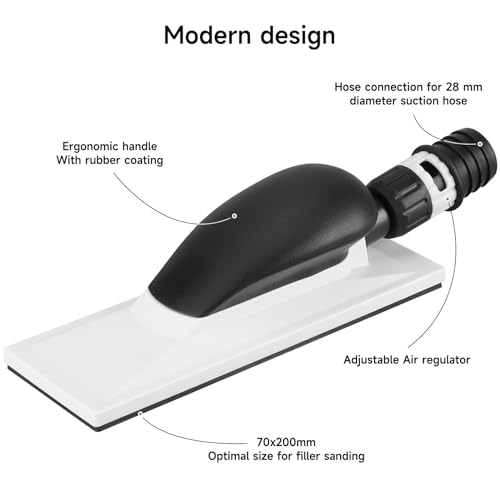 Shineboc Sanding Block Handy with Grip and suction for 70x200mm Sanding Strips, for Hand Sanding Filler Plaster Wood Dust-free Sanding, Comes with 5 PCS of Mesh Sanding Sheets 3 Shineboc Sanding Block Handy with Grip and suction for 70x200mm Sanding Strips, for Hand Sanding Filler Plaster Wood Dust-free Sanding, Comes with 5 PCS of Mesh Sanding Sheets - Image 3