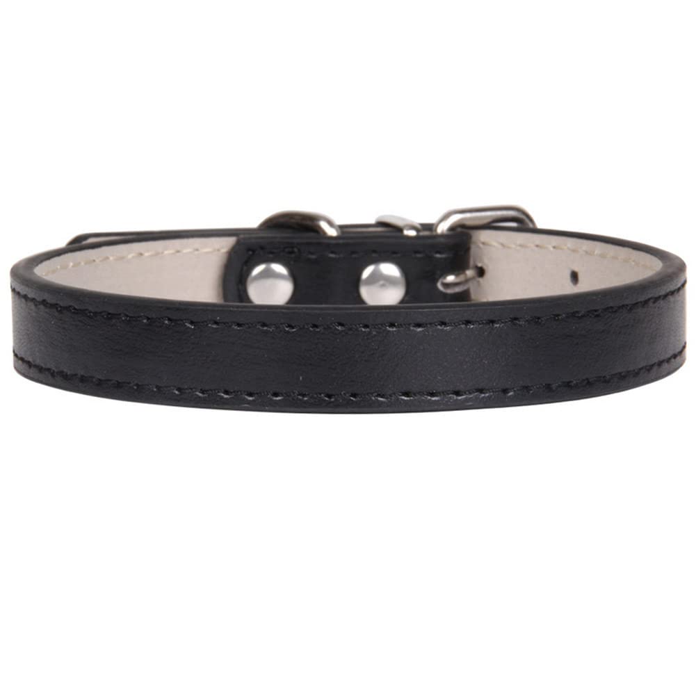 FUNAT PU Leather Dog Collar + Traction Rope Set, Simple Collar Drawstring Suit Suitable For Cats And Small Dogs - Image 2