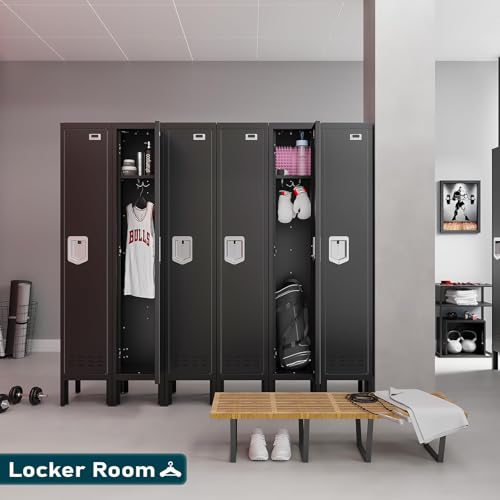 Image of BUTISOW Metal Lockers - 66 inch Height Steel Lockers for Employees with Door Storage Locker with Card Slot for Employees Gym School Home Office Garage - Assembly Required