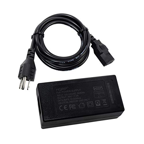 HQRP 48V POE Injector IEEE 802.3AT para cámaras IP D-Link DCS-2132L, DCS-5222L, DCS-932L + Adaptador de enchufe Euro HQRP miniatura 1