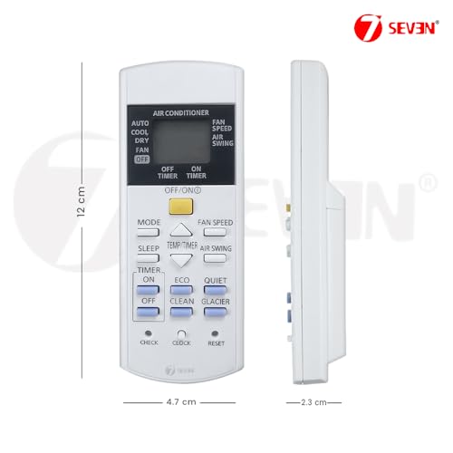 Image of 7SEVEN Compatible with Panasonic AC Remote Control Model 29F Suitable for 1 1.5 2 Ton Split and Window Air Conditioner - Match Each Key by Key Exactly with Existing AC Remote Function