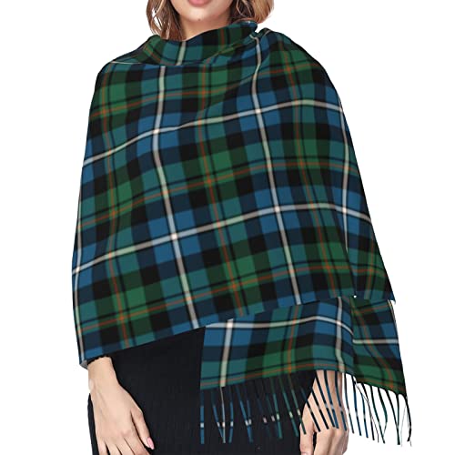 Women's Fashion Plaid Cashmere Feel with Tassel Large scarf warm party shawl Wraps4