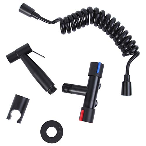 Cabilock 1 conjunto de pulverizador portátil para vaso sanitário, aço inoxidável, para higiene pesso