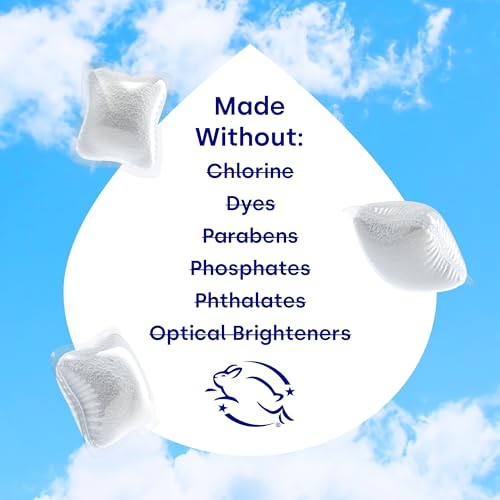 Image of Dropps Oxi Booster Pods, Unscented (64 Count) - Laundry Whitener & Stain Remover | Free & Clear | Laundry Booster | Chlorine-Free Bleach Alternative | Clean Ingredients | Plastic-Free Packaging