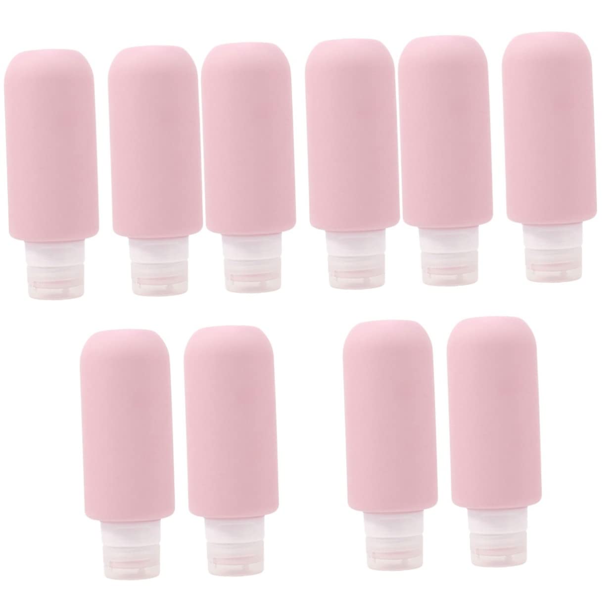 FRCOLOR 10pezzi Bottiglie Da Viaggio Silicone Da Contenitori Portatili Per Lozione e Shampoo Impermeabili e Comprimibili Per Toiletries Viaggio