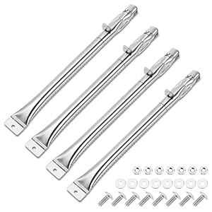 GFTIME 42cm Stainless Steel Burner for Outback, Swiss Grill, Enders Kansas SIK 4, Monroe Baujahr 2010, Napoleon Ultra Chef 430, Broil-master Gasgrill 6+1, Master Forge, Coobinox Flex, 4 Pack