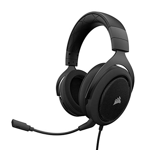 Image of CORSAIR HS50 - Stereo Gaming Headset - Works with PC, Mac, Xbox One, PS4, Nintendo Switch, iOS and Android(CA-9011170-AP) - Carbon