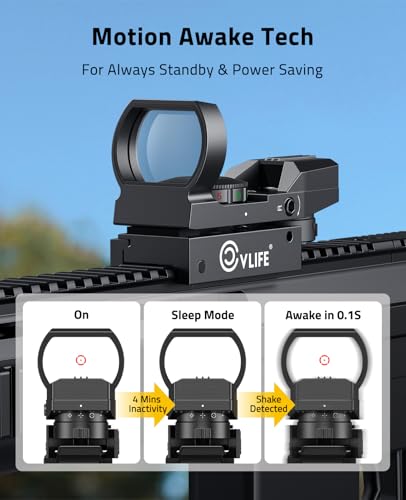 CVLIFE FoxSpook Multi Reticle Red & Green Dot Sight for Picatinny