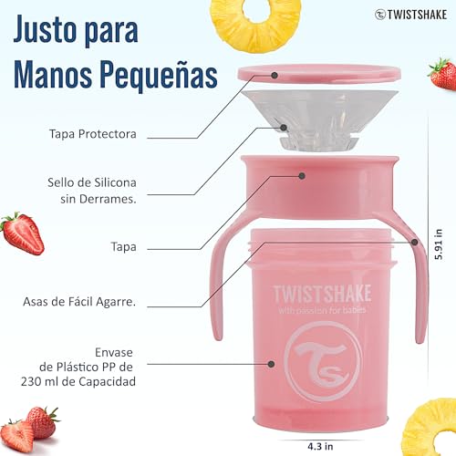 Twistshake 2X 360 Cup, Grey Pink, 2 pack - Image 4