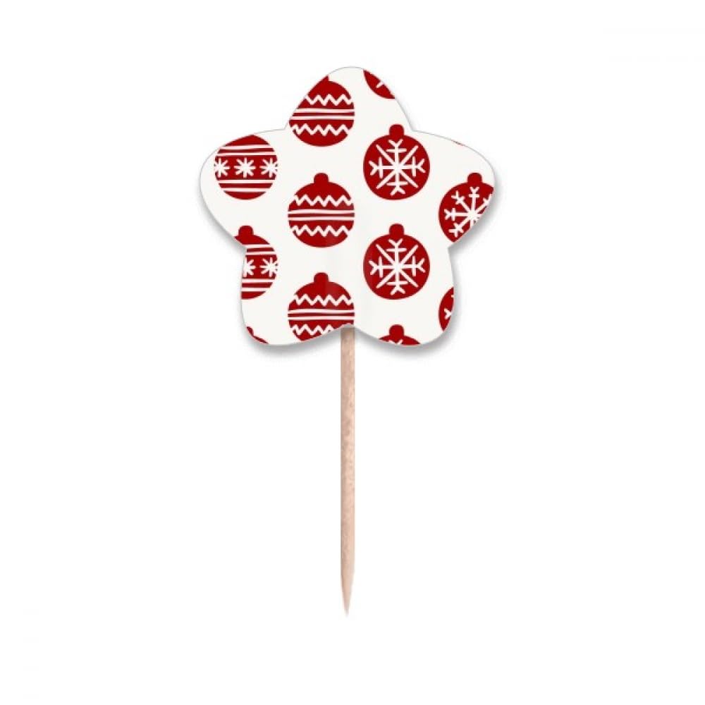 Drapeaux cure-dents flocon de neige rouge de qualité supérieure pour réception