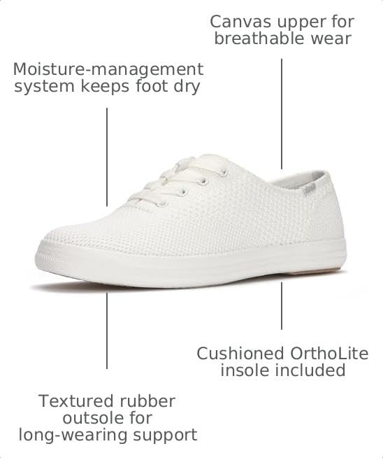 Image of Keds Womens Champion Glitter Lace Up
