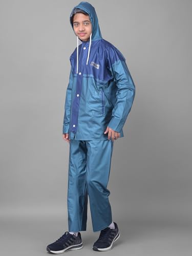Image of Dollar Rainguard Kids' Full Sleeve Solid Raincoat Set With Adjustable Hood and Pocket