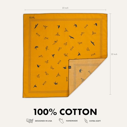 Image of WHTE MOSS Bandana - 100% Cotton Extra Soft Scarf Handkerchief for Men & Women