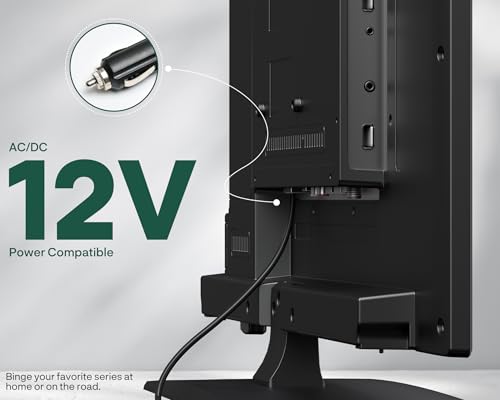 Image of SYLVOX Smart RV TV, 19 inch 12 Volt TVs for RV Camper DC /AC Powered HDTV, Compatible with Google OS, Support Download APPs, Google Assistant, Bluetooth WiFi, 9-32V Wide Voltage Protection