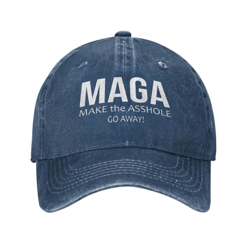MAGA Make The Asshole Go Away Unisex Sports Fashion Quality Hat Navy Blue Baseball Cap Men Women