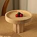 Natural Travertine Tray with Leg, Round 7.1