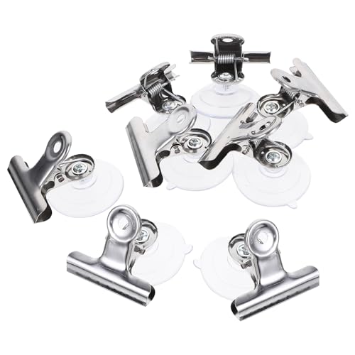 VALICLUD Lot de 8 clips à ventouse, en acier inoxydable, pour panneaux et décorations, 5,8 x 5,3 x 4 cm