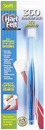 Baby Buddy's HartFelt 360 Degree Adult Toothbrush- Innovative Quality, 10,000 Micro-Fine, Soft Bristles For Maximum Cleaning Power Blue by HartFelt