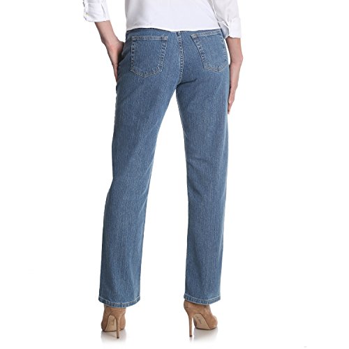 Riders by Lee Indigo Women's Relaxed Fit Straight Leg Jean, Gulf, 18 Petite3