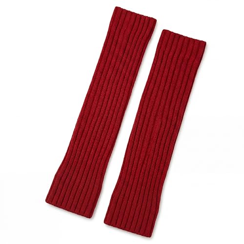 Image of Women's Cable Knit Leg Warmers - Ribbed Knee High Boot Socks for Winter, Layering & Dance Warmups