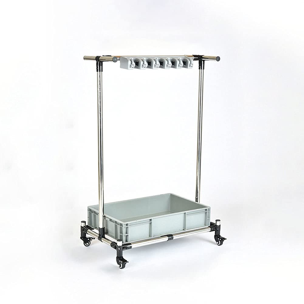 Porta scopa e mocio, scaffale di stoccaggio bagnato del pavimento rimovibile, stoccaggio dello strumento del carrello di pulizia utilizzato per la scuola, fabbrica