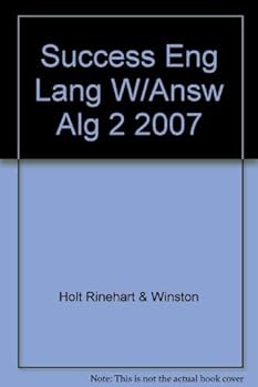 Paperback Success Eng Lang W/Answ Alg 2 2007 Book