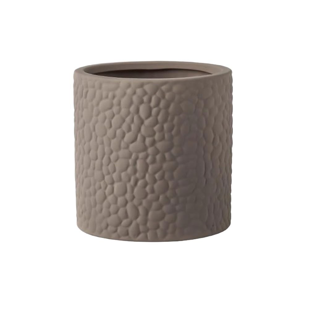 L8p2B5s7 Garden Pots Cylindrical Foam Pattern Flower Pot Ceramic Desktop Planter for Indoor Outdoor Décor(Medium)