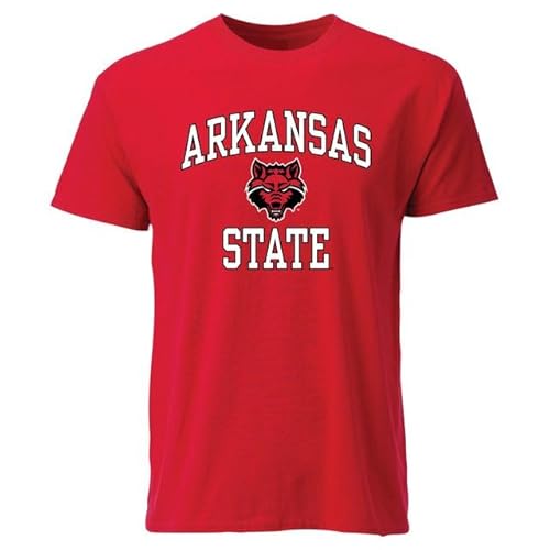 Barnesmith Arkansas State University ASU, A-State Red Wolves Short-Sleeve T-Shirt, Spirit, Red, XX-Large