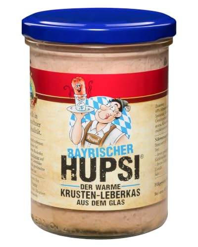 Hupsi Leberkäse im Glas original - Bayrischer Leberkäs - In 25-30min verzehrfertig - Bayerischer Leberkas zum Aufbacken aus Familienmetzgerei in München