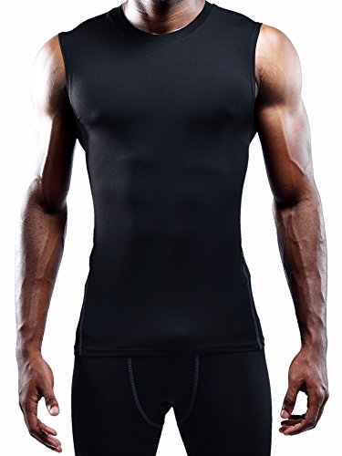 Image of NELEUS Men's 3 Pack Dry Fit Y-Back Muscle Tank Workout Gym Shirt