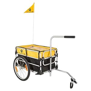 M-Wave Unisex Adult FOLD 2 IN 1 Foldable Luggage Trailer Bicycle – Silver, N/A
