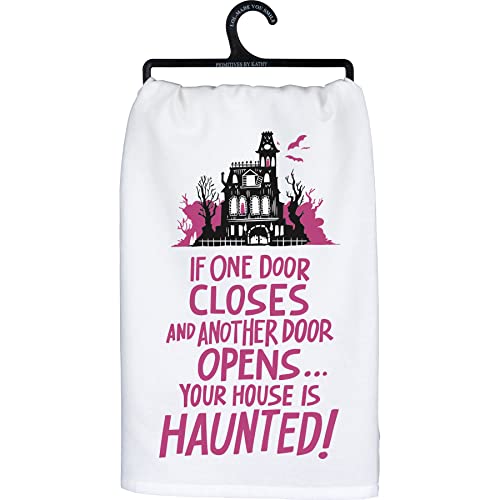 Primitives by Kathy 113509 Kitchen Towel Your House is Haunted Cotton