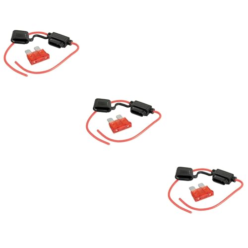 Happyyami 3pcs Automotive Fuses Car Fuse ATC Fuse Holder Fuse Piggy Back ATO Fuse Holder 12v Fuse Tap Plug-in Socket 10a