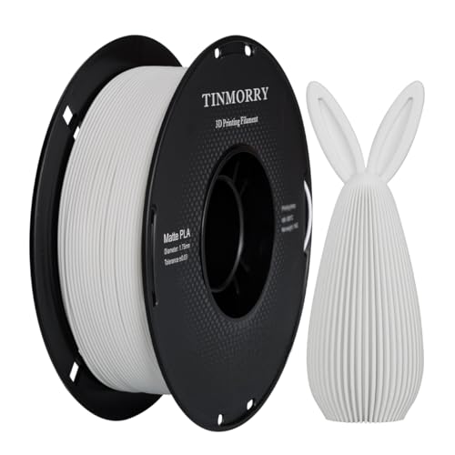 Filamento PLA mate 1,75 mm 1 kg TINMORRY 3D filamento para impresora 1 bobina blanco mate