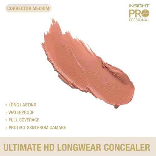 Image of INSIGHT Professional Ultimate HD Longwear Concealer 10 g - Shade Corrector Medium | Ultra-Pigmented Creamy Formula, Full Coverage, Waterproof & Sweat-Resistant