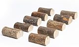 10pcs Natural Wood Place Card Holder Wooden Log Table Number Holders Wood (10pcs Long)