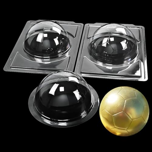 TUKE Molde de chocolate PET profesional de policarbonato para chocolate, dulces, horneado, duradero, flexible, antiadherente, apto para lavavajillas (sin BPA) (A_ Football)