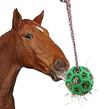 YUYUSO Horse Treat Ball Hay Feeder Ball Hanging Feeding Toy for Horse Stable Stall Rest
