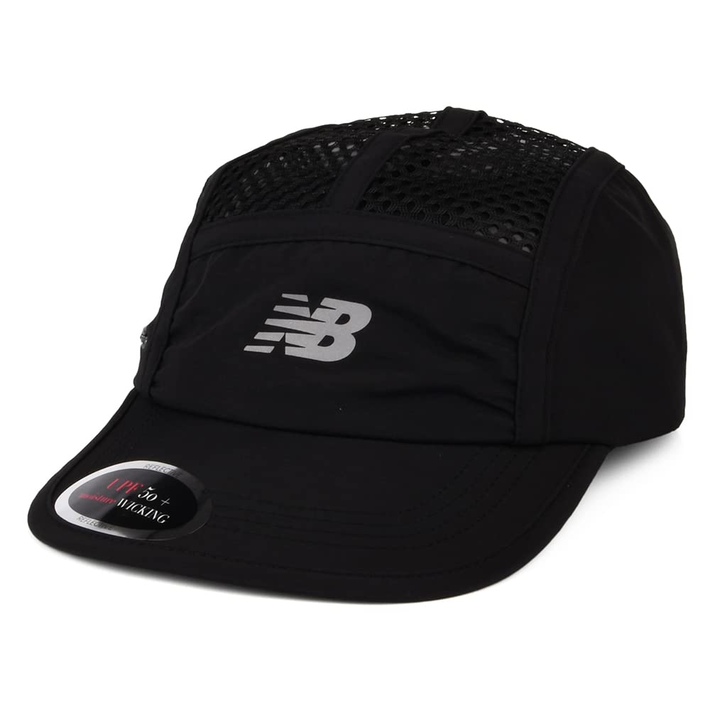 New Balance Unisex, Men's and Women's Running Stash Hat with Zippered Pocket, One Size, Black