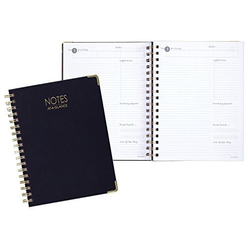 At-A-Glance Notebook, 6-1/2" X 9-1/2", Ruled, 80 Sheets, Harmony Collection, Track Goals And Wins, Blue (6099-406-20) #TOP2