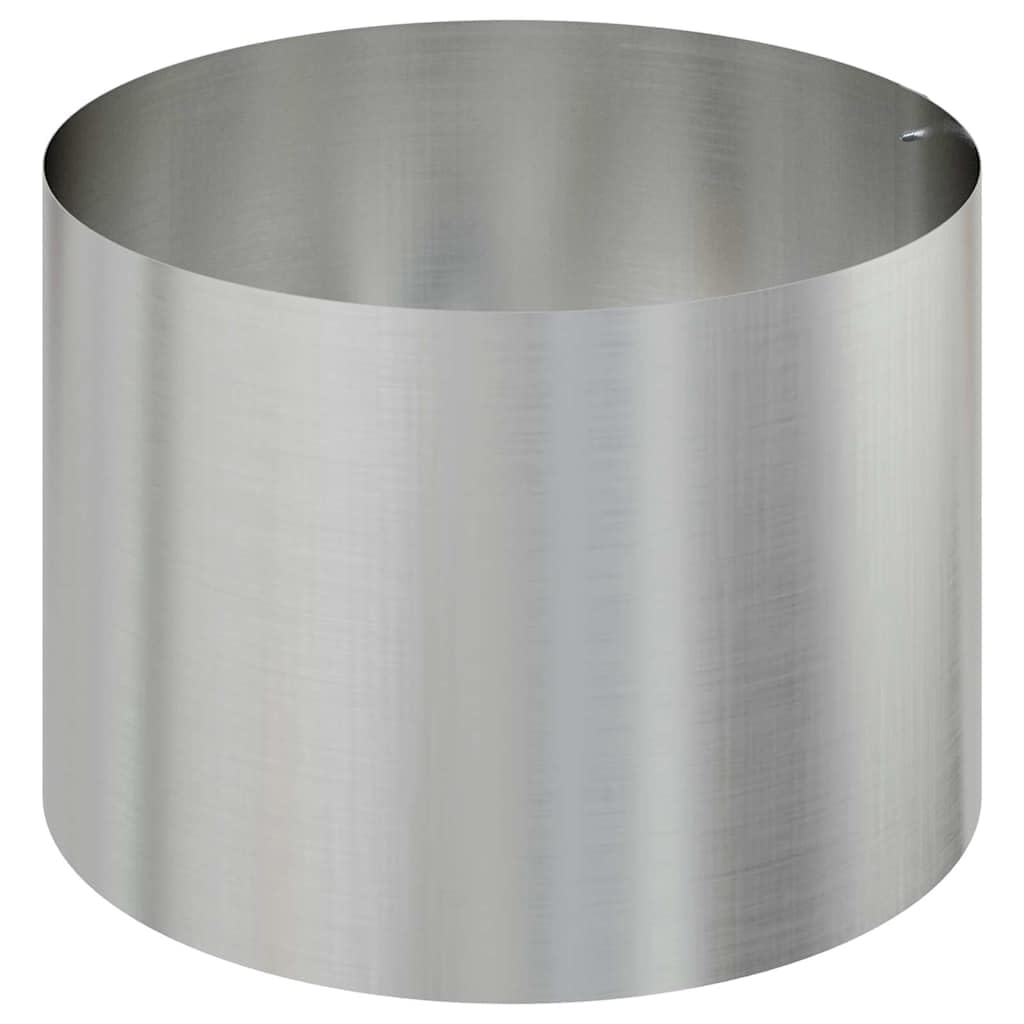 Doniczka ogrodowa, srebrna, 90 x 90 x 20 cm, stal ocynkowana, podwyższona grządka do użytku na zewnątrz, metalowa skrzynka na kwiaty, kwadratowa