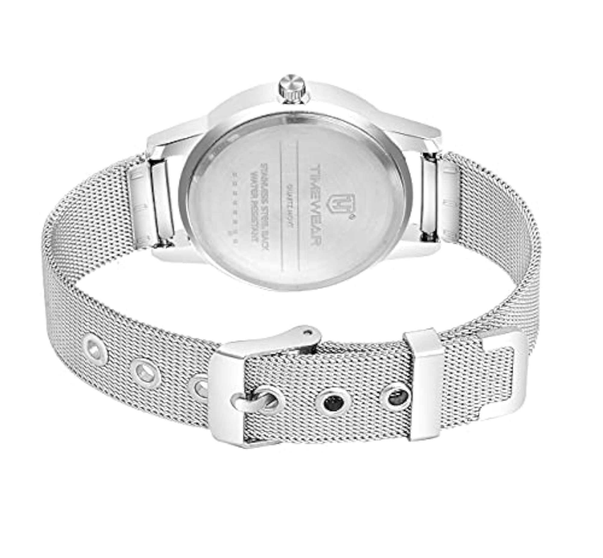 Women's Analog Number Dial Stainless Steel Strap Watch