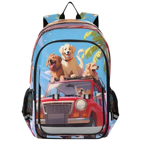 Sac à dos d'école ergonomique motif chiens 13 pour soulager le dos