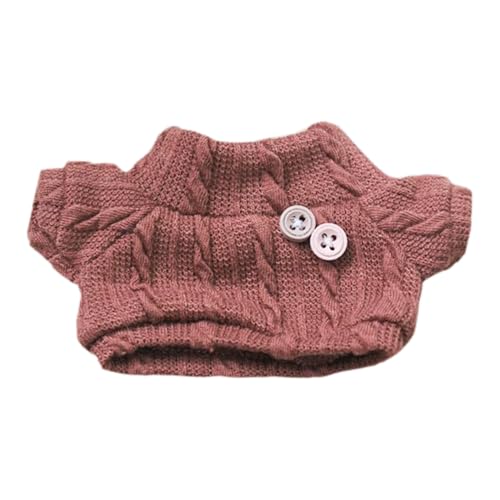 niannyyhouse 10cm-15cm 20cm ぬいぐるみ 服 タートルネックセーター 綿人形お洋服 着せ替え (Coffee, 10cm-15cm)