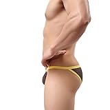 DomiGe Soft Sheer Mesh See-Through Boxer Briefs Underwear (XXXL, Dark Grey)